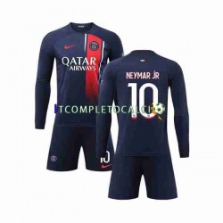 Maglia Paris Saint-Germain Neymar Jr 10 Divisa Home 2023-2024 Manica Lunga ,Bambino