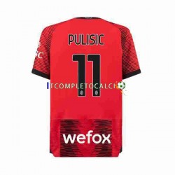 Maglia AC Milan Christian Pulisic 11 Divisa Home 2023-2024 Manica Corta ,Uomo