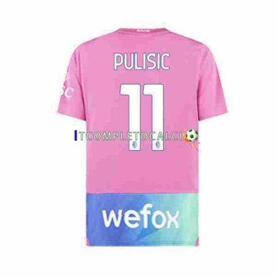Maglia AC Milan Christian Pulisic 11 Terza Divisa 2023-2024 Manica Corta ,Uomo