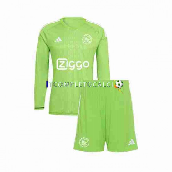 Maglia AFC Ajax Portiere Divisa Home 2023-2024 Manica Lunga ,Bambino