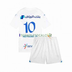 Maglia Al Hilal Neymar JR 10 Divisa Away 2023-2024 Manica Corta ,Bambino