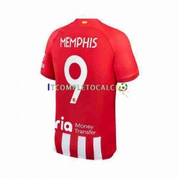 Maglia Atlético Madrid 2 Memphis Depay 9 Divisa Home 2023-2024 Manica Corta ,Uomo