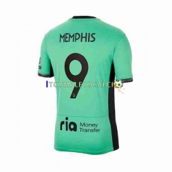 Maglia Atlético Madrid 2 Memphis Depay 9 Terza Divisa 2023-2024 Manica Corta ,Uomo