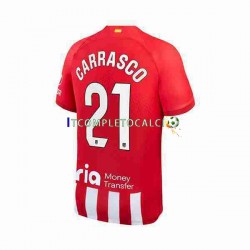 Maglia Atlético Madrid 2 Yannick Carrasco 21 Divisa Home 2023-2024 Manica Corta ,Uomo