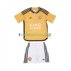 Maglia Leicester City Terza Divisa 2023-2024 Manica Corta ,Bambino