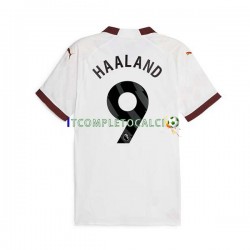 Maglia Manchester City Erling Haaland 9 Divisa Away 2023-2024 Manica Corta ,Uomo