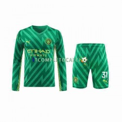 Maglia Manchester City Ederson Moraes 31 Portiere Divisa Home 2023-2024 Manica Lunga ,Bambino