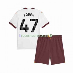 Maglia Manchester City Phil Foden 47 Divisa Away 2023-2024 Manica Corta ,Bambino