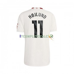 Maglia Manchester United Rasmus Hojlund 11 Terza Divisa 2023-2024 Manica Corta ,Uomo
