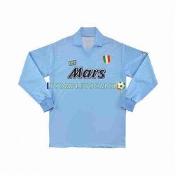 Maglia Napoli 1990 1991 Retro Divisa Home Manica Lunga ,Uomo
