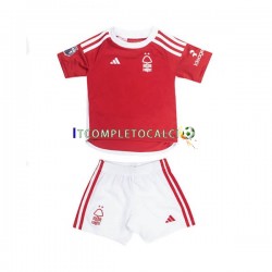 Maglia Nottingham Forest Divisa Home 2023-2024 Manica Corta ,Bambino