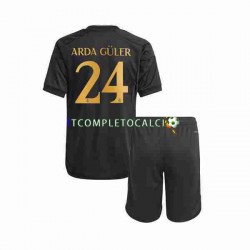 Maglia Real Madrid Arda Guler 24 Terza Divisa 2023-2024 Manica Corta ,Bambino