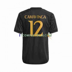 Maglia Real Madrid Eduardo Camavinga 12 Terza Divisa 2023-2024 Manica Corta ,Uomo