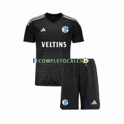 Maglia Schalke 04 Portiere Divisa Away 2023-2024 Manica Corta ,Bambino