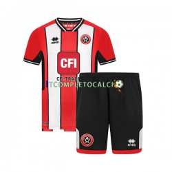 Maglia Sheffield United Divisa Home 2023-2024 Manica Corta ,Bambino