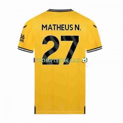 Maglia Wolverhampton Wanderers Matheus Nunes 27 Divisa Home 2023-2024 Manica Corta ,Uomo