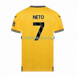 Maglia Wolverhampton Wanderers NETO 7 Divisa Home 2023-2024 Manica Corta ,Uomo