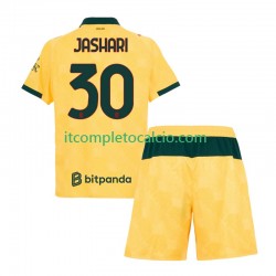 Maglia AC Milan Ardon Jashari 30 Terza Divisa 2025-2026 Manica Corta ,Bambino