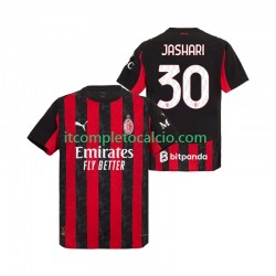 Maglia AC Milan Ardon Jashari 30 Divisa Home 2025-2026 Manica Corta ,Uomo
