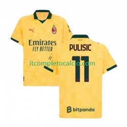 Maglia AC Milan Christian Pulisic 11 Terza Divisa 2025-2026 Manica Corta ,Uomo