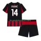 Maglia AC Milan Modrić Luca 14 Divisa Home 2025-2026 Manica Corta ,Bambino