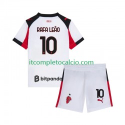 Maglia AC Milan Rafael Leao 10 Divisa Away 2025-2026 Manica Corta ,Bambino