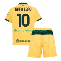 Maglia AC Milan Rafael Leao 10 Terza Divisa 2025-2026 Manica Corta ,Bambino