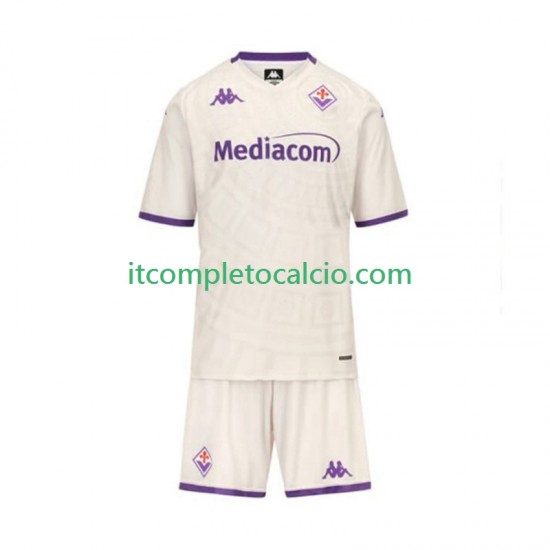 Maglia ACF Fiorentina Divisa Away 2025-2026 Manica Corta ,Bambino