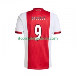 Maglia AFC Ajax Brian Brobbey 9 Divisa Home 2025-2026 Manica Corta ,Uomo