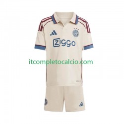 Maglia AFC Ajax Terza Divisa 2025-2026 Manica Corta ,Bambino
