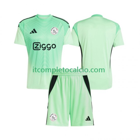 Maglia AFC Ajax Portiere Divisa Home 2025-2026 Manica Corta ,Bambino