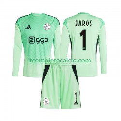 Maglia AFC Ajax Vitezslav Jaros 1 Portiere Divisa Home 2025-2026 Manica Lunga ,Bambino