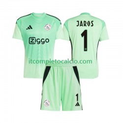 Maglia AFC Ajax Vitezslav Jaros 1 Portiere Divisa Home 2025-2026 Manica Corta ,Bambino