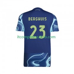 Maglia AFC Ajax Steven Berghuis 23 Divisa Away 2025-2026 Manica Corta ,Uomo