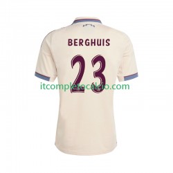 Maglia AFC Ajax Steven Berghuis 23 Terza Divisa 2025-2026 Manica Corta ,Uomo