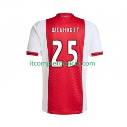 Maglia AFC Ajax Wout Weghorst 25 Divisa Home 2025-2026 Manica Corta ,Uomo
