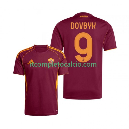 Maglia AS Roma Artem Dovbyk 9 Divisa Home 2025-2026 Manica Corta ,Uomo