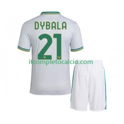 Maglia AS Roma Dybala 21 Terza Divisa 2025-2026 Manica Corta ,Bambino
