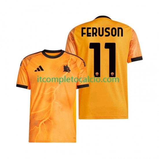 Maglia AS Roma Evan Ferguson 11 Divisa Away 2025-2026 Manica Corta ,Uomo