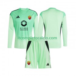 Maglia AS Roma Portiere Divisa Away Quarto Divisa 2025-2026 Manica Lunga ,Bambino