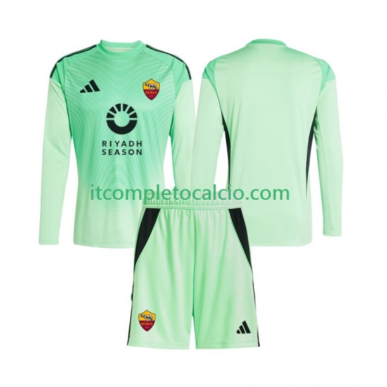Maglia AS Roma Portiere Divisa Away Quarto Divisa 2025-2026 Manica Lunga ,Bambino