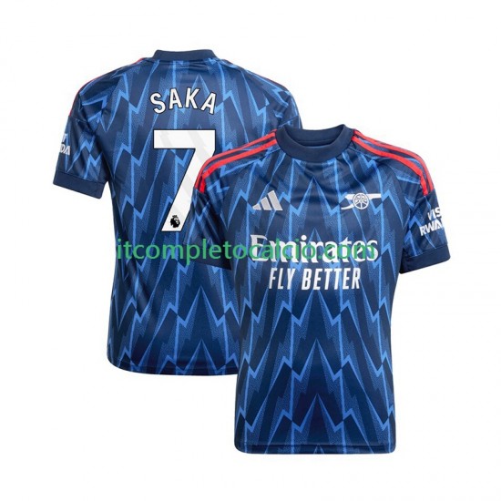 Maglia Arsenal Bukayo Saka 7 Divisa Away 2025-2026 Manica Corta ,Uomo