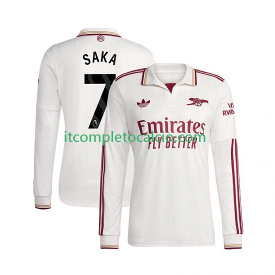 Maglia Arsenal Bukayo Saka 7 Terza Divisa 2025-2026 Manica Lunga ,Uomo