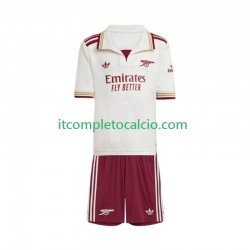 Maglia Arsenal Terza Divisa 2025-2026 Manica Corta ,Bambino