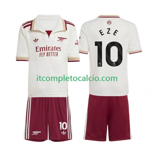 Maglia Arsenal Eberechi Eze 10 Terza Divisa 2025-2026 Manica Corta ,Bambino