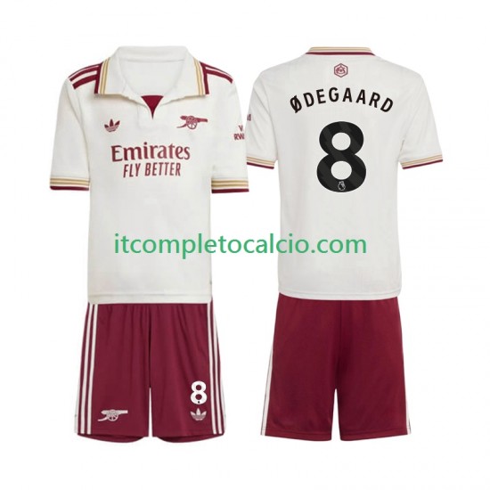 Maglia Arsenal Martin Odegaard 8 Terza Divisa 2025-2026 Manica Corta ,Bambino