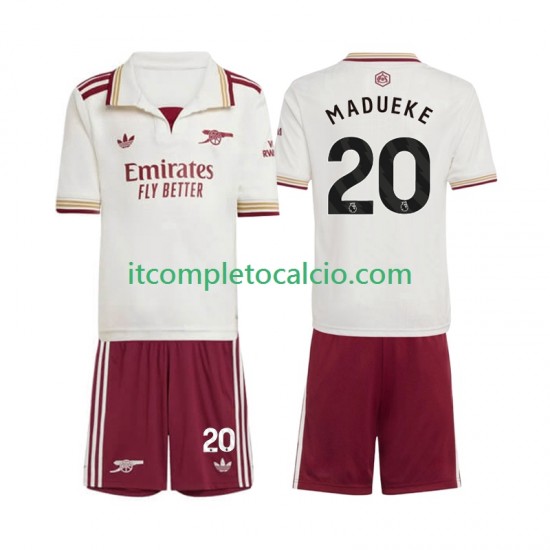 Maglia Arsenal Noni Madueke 20 Terza Divisa 2025-2026 Manica Corta ,Bambino