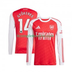 Maglia Arsenal Viktor Gyokeres 14 Divisa Home 2025-2026 Manica Lunga ,Uomo