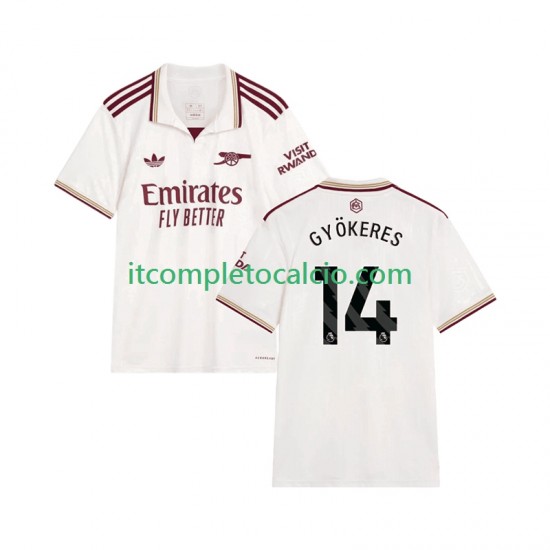Maglia Arsenal Viktor Gyokeres 14 Terza Divisa 2025-2026 Manica Corta ,Uomo