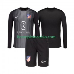 Maglia Atlético Madrid Portiere Divisa Away 2025-2026 Manica Lunga ,Bambino